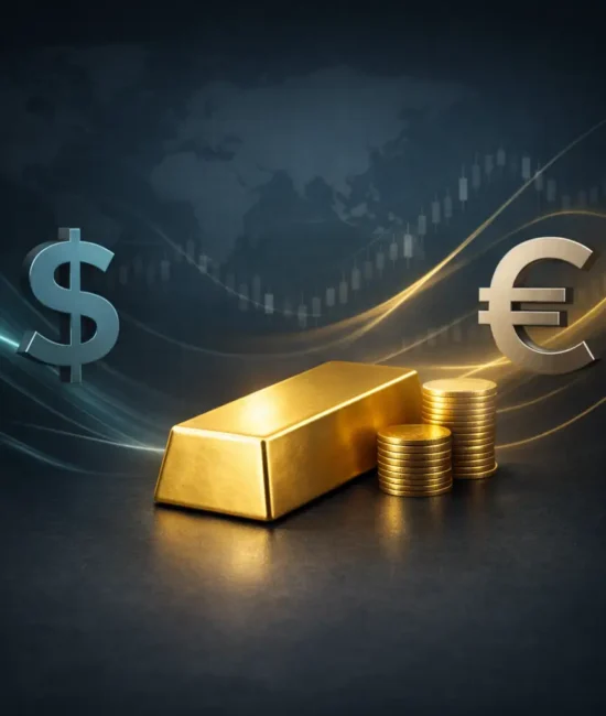تأثير سعر الدولار واليورو على سوق الذهب المحلي والعالمي